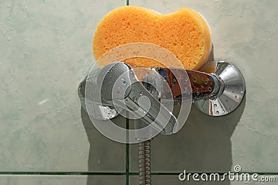 Faucet and sponge