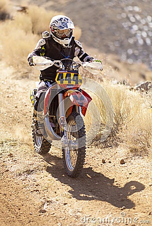 Female Dirt Bike Racer