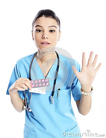 Female doctor no medicine pills