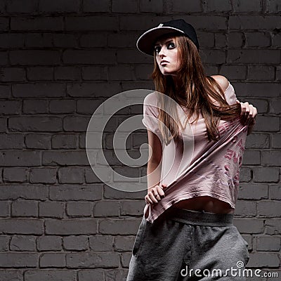 Female hip-hop dancer