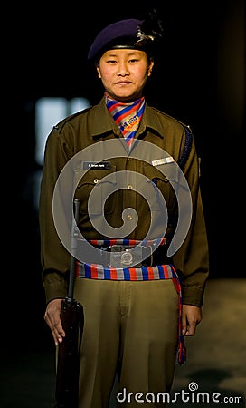 Female Indian Police Woman Nepali Uniform