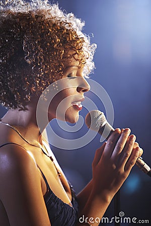 Female Jazz Singer On Stage