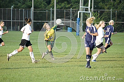 Female Junior College Soccer Action