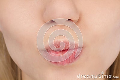 Female kiss lips