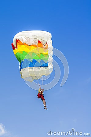 Female parachutist