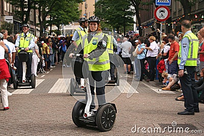 Female police officer on Segway