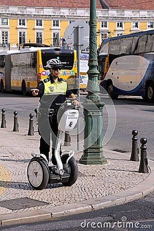 Female Police Officer on a Segway