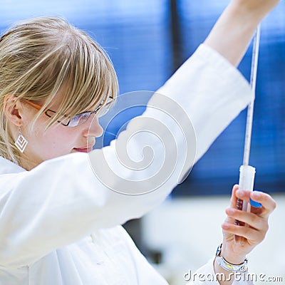 Female researcher in a chemistry lab