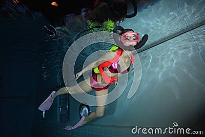 Female scuba diver