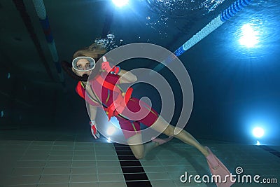 Female scuba diver