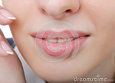 Female sensual lips closeup