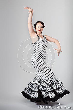 Female spanish flamenco dancer