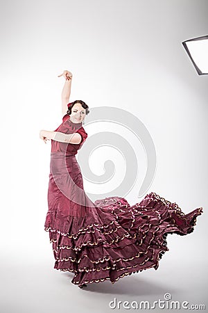 Female spanish flamenco dancer
