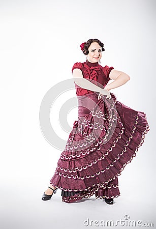 Female spanish flamenco dancer