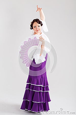 Female spanish flamenco dancer
