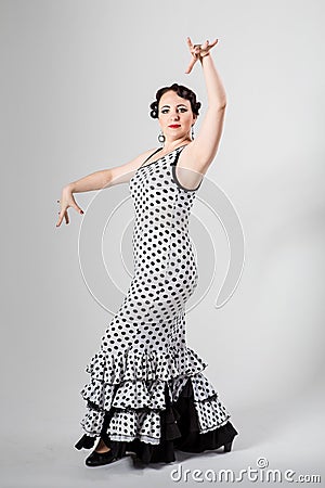 Female spanish flamenco dancer