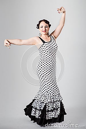 Female spanish flamenco dancer