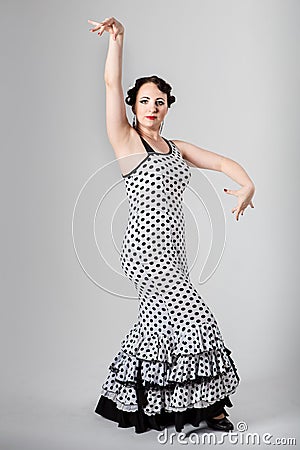 Female spanish flamenco dancer