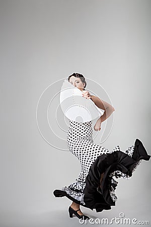 Female spanish flamenco dancer