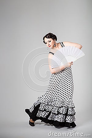 Female spanish flamenco dancer