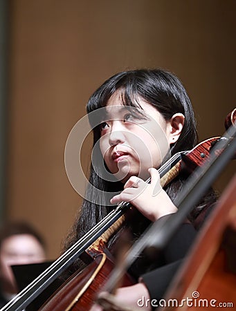 Female viola musician