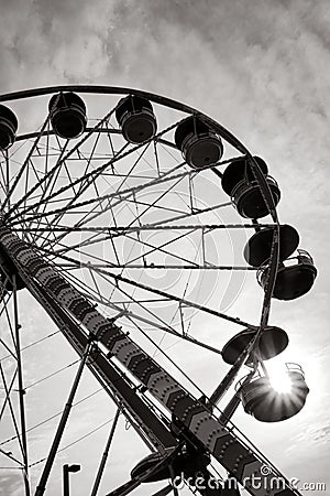 Ferris Wheel Fairground Amusement Ride at Sunset