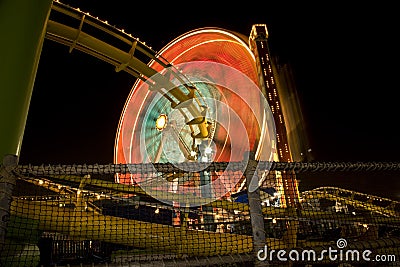 Ferris Wheel and Roller Coaster