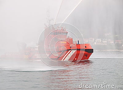 FERROL, SPAIN - FEBRUARY 15: Spanish Sea rescue tug on February