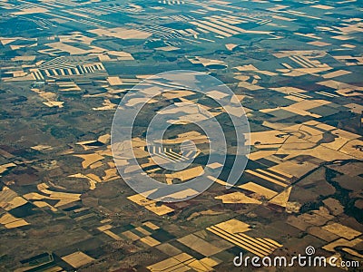 Fertile Fields in Queensland AU Viewed From Above