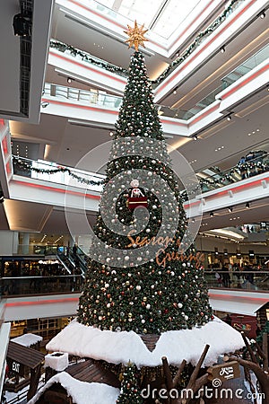 Festival Walk Christmas Tree Decorations in Hong Kong