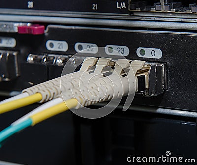 Fiber optic connect to Server and storage.