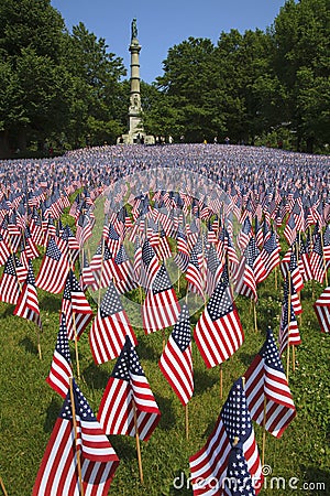 Field of flags at Boston Common