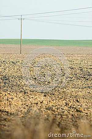 Field of land under cultivation