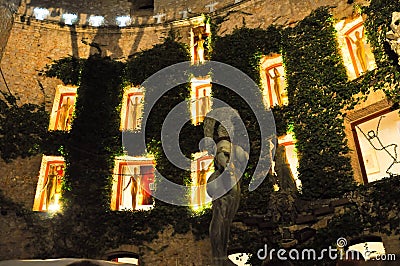 FIGUERES, SPAIN-AUGUST 6: Main courtyard of the Dali Museum on August 6,2009 in Figueres. The Dali Theatre and Museum is a museum