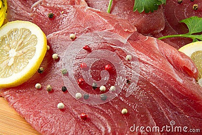 Filet of fresh tuna