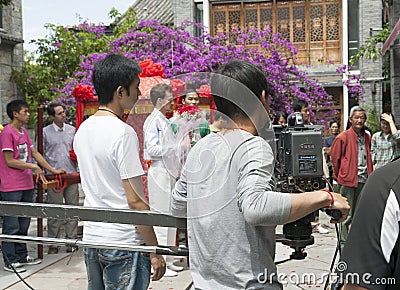 Film Crew Filming TV Show in China