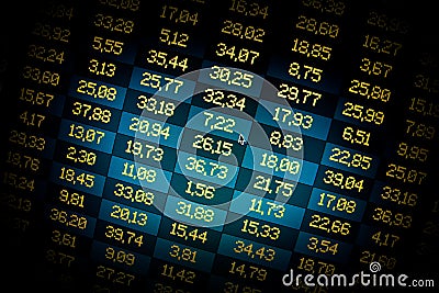 Financial data- stock exchange. Spotlight