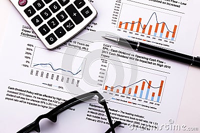 Financial graph and chart