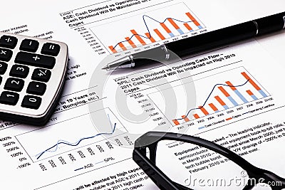 Financial graph and chart