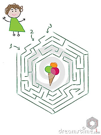 Find the Ice-cream Kids Maze