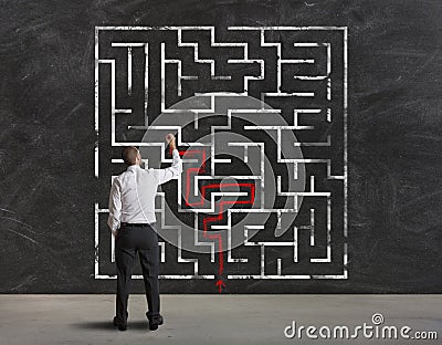 Finding the solution of maze