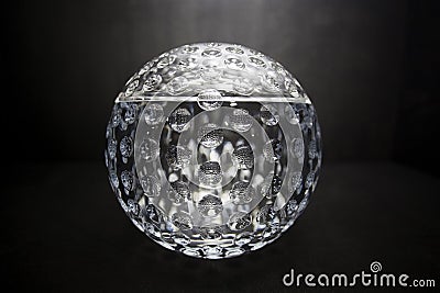 Fine empty crystal bowl