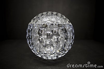 Fine empty crystal bowl