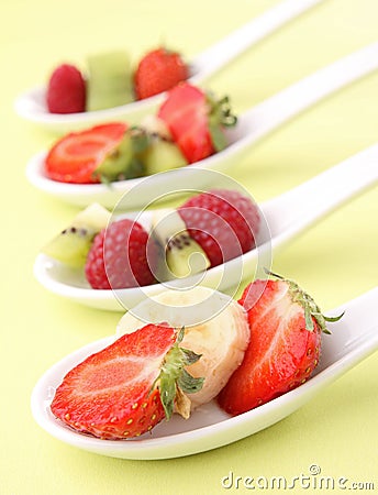 Finger food with fruits