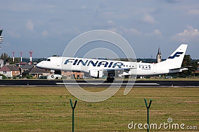 Finnair airplane landing