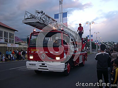 Fire brigade on parade