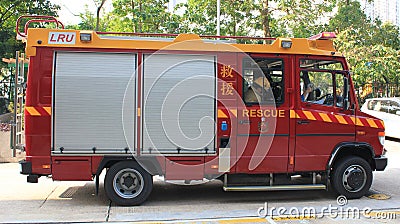 Fire fighting truck in hong kong