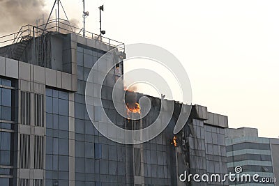 Fire in high rise building