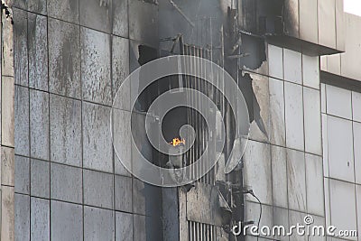 Fire in high rise building