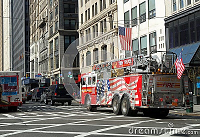 Fire truck in New York City